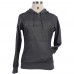 Horsdy Women's Cotton Polo Hoodie Standard Black Horsdy Women's Cotton Polo Hoodie Standard Black